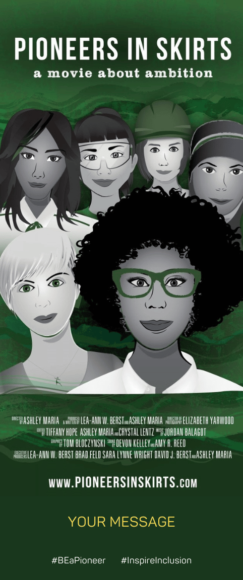 Zap banner for Pioneers in Skirts